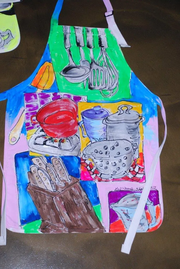Apron: Fruit Designs & Kitchen Appliances
