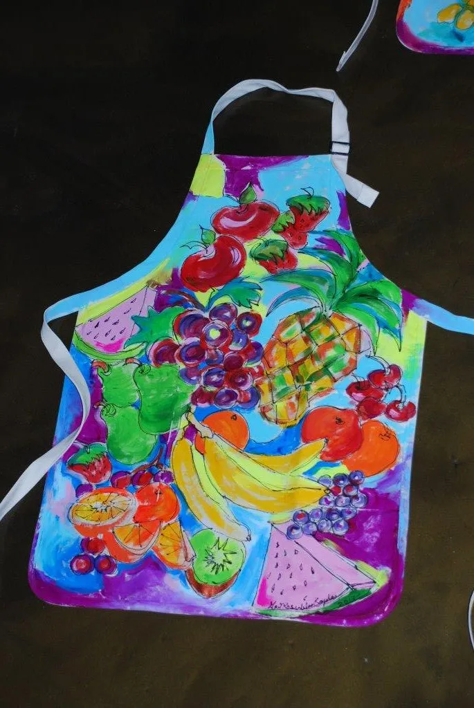 Apron: Fruit Designs & Kitchen Appliances