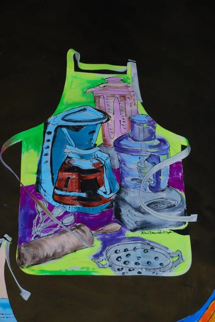 Apron: Fruit Designs & Kitchen Appliances