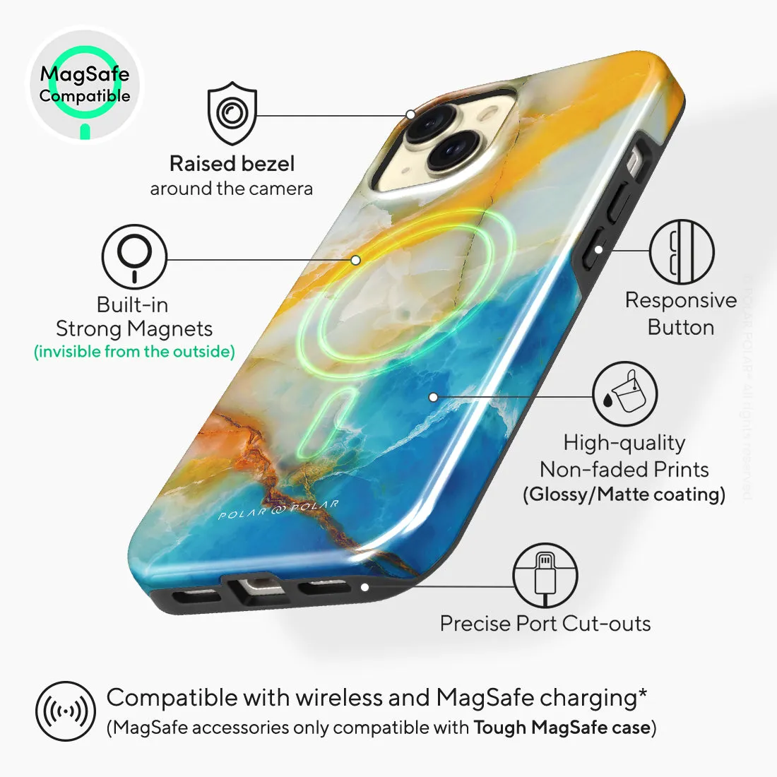 Aqua Sunlight - iPhone 15 Case