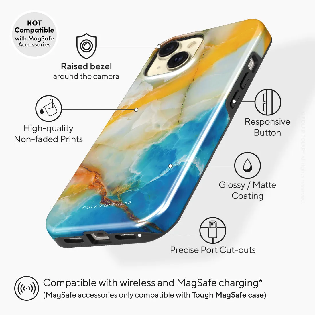 Aqua Sunlight - iPhone 15 Case