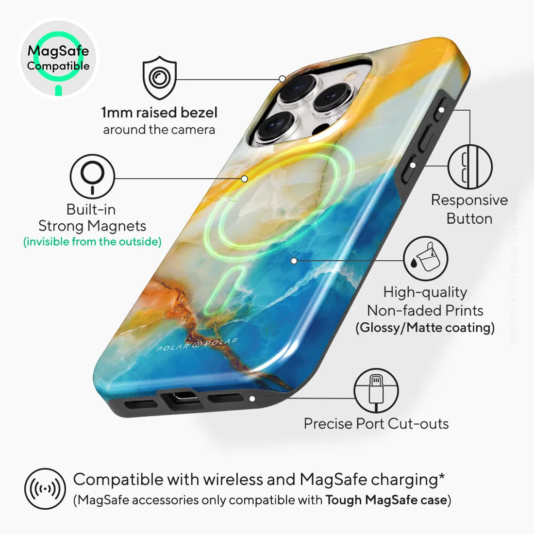 Aqua Sunlight - iPhone 15 Pro Case