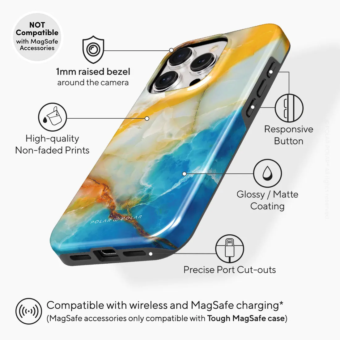Aqua Sunlight - iPhone 15 Pro Case