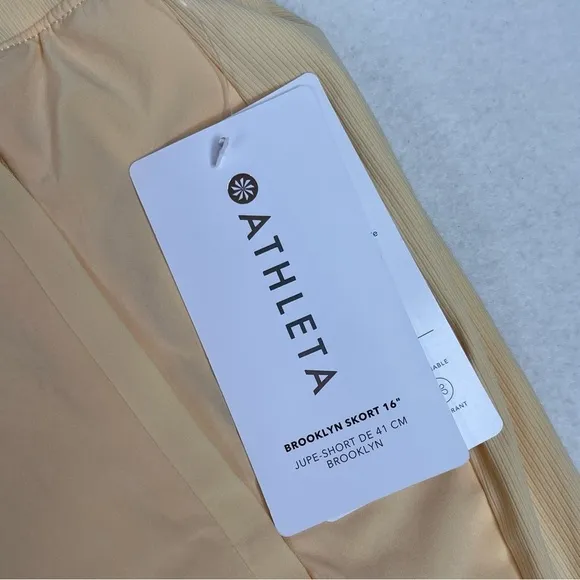 Athleta Brooklyn Skort 16&quot; Yellow Size 20 NWT