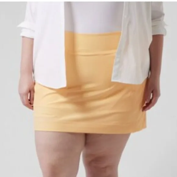 Athleta Brooklyn Skort 16&quot; Yellow Size 20 NWT