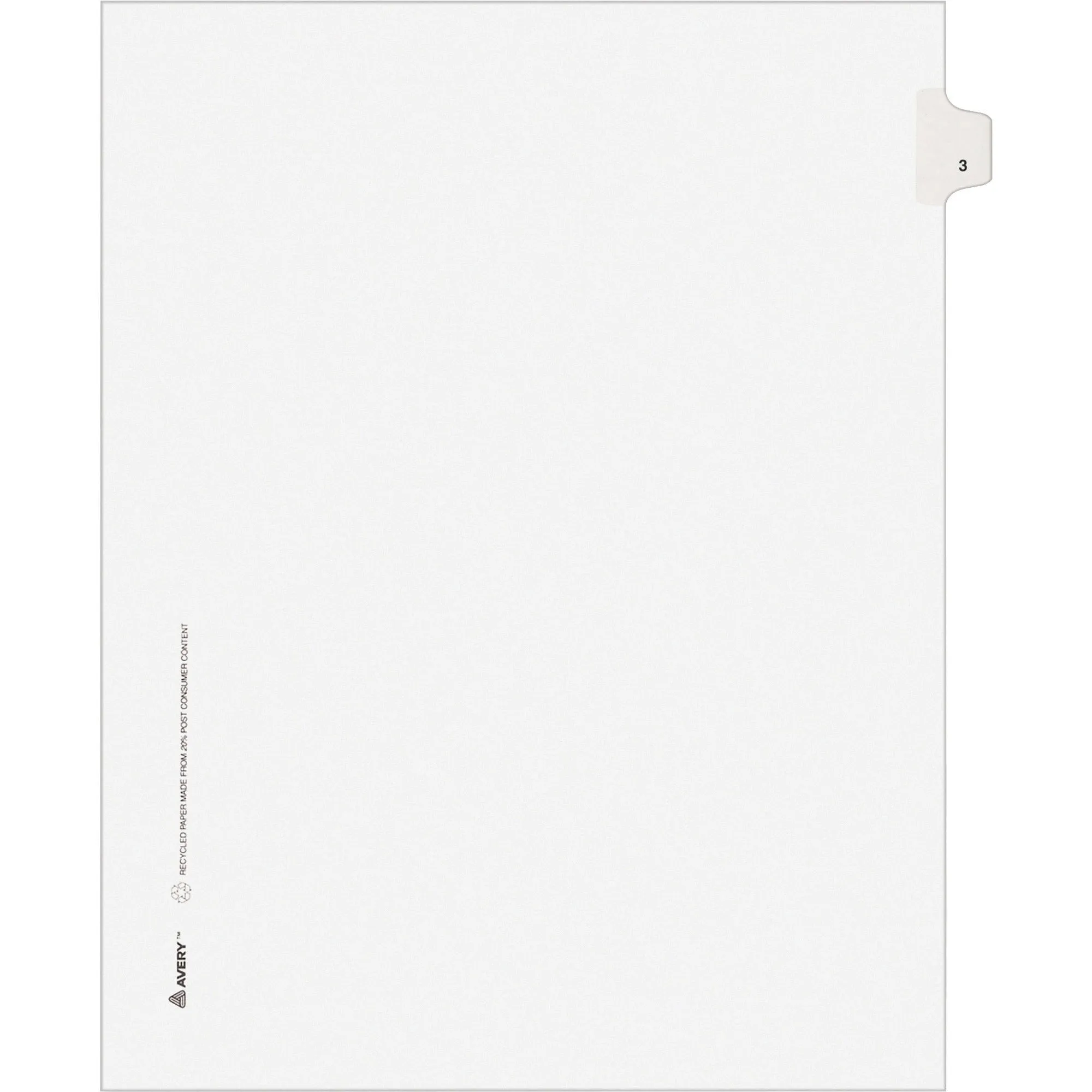 Avery® Individual Legal Exhibit Dividers - Avery Style - Unpunched