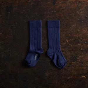 Baby & Kids Cotton Knee Socks - Navy