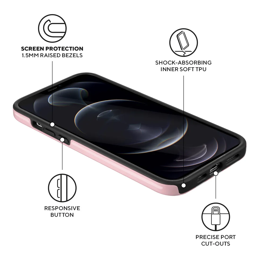 Baby Pink Stripe Custom - iPhone 12 Pro Max Case