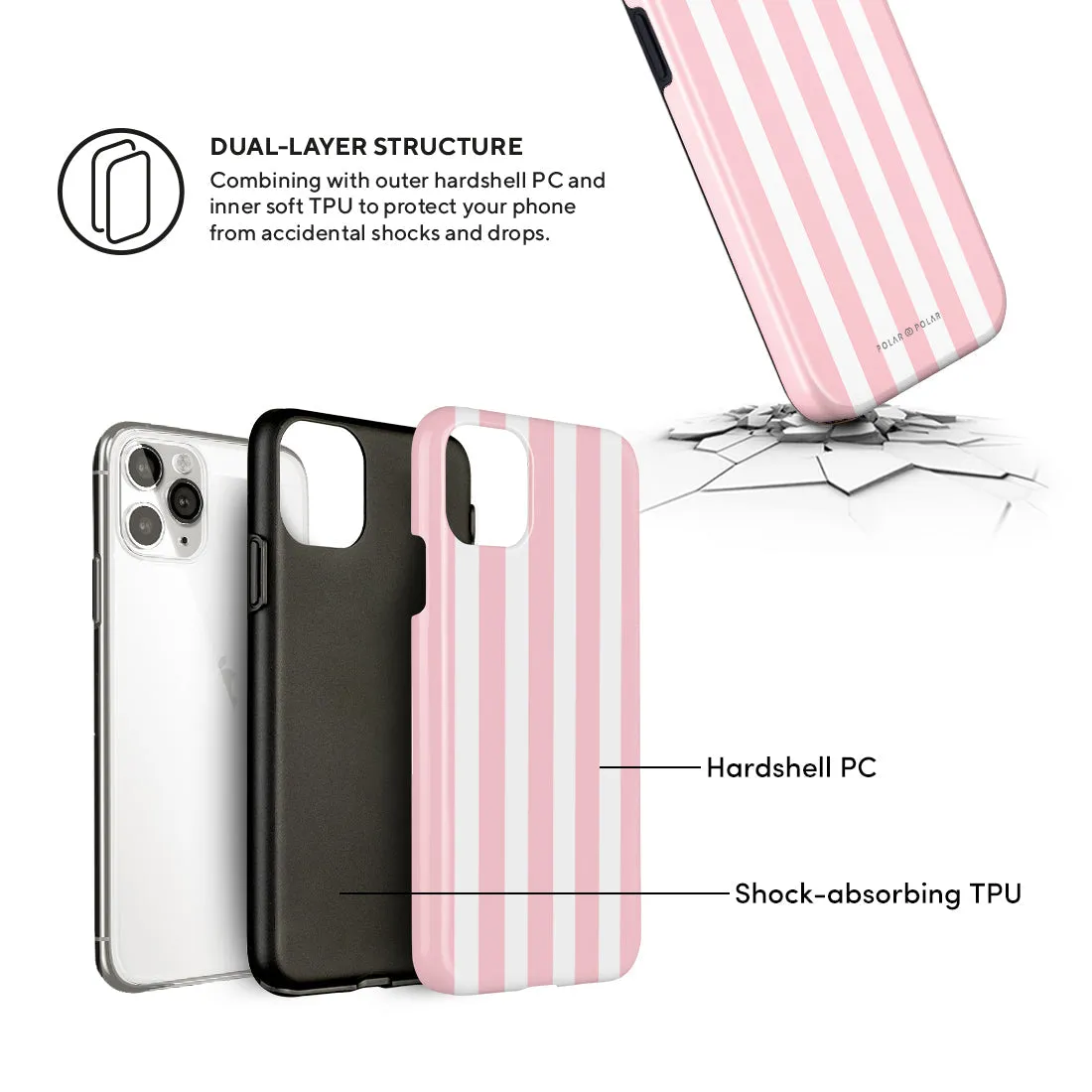 Baby Pink Stripe Custom - iPhone 12 Pro Max Case