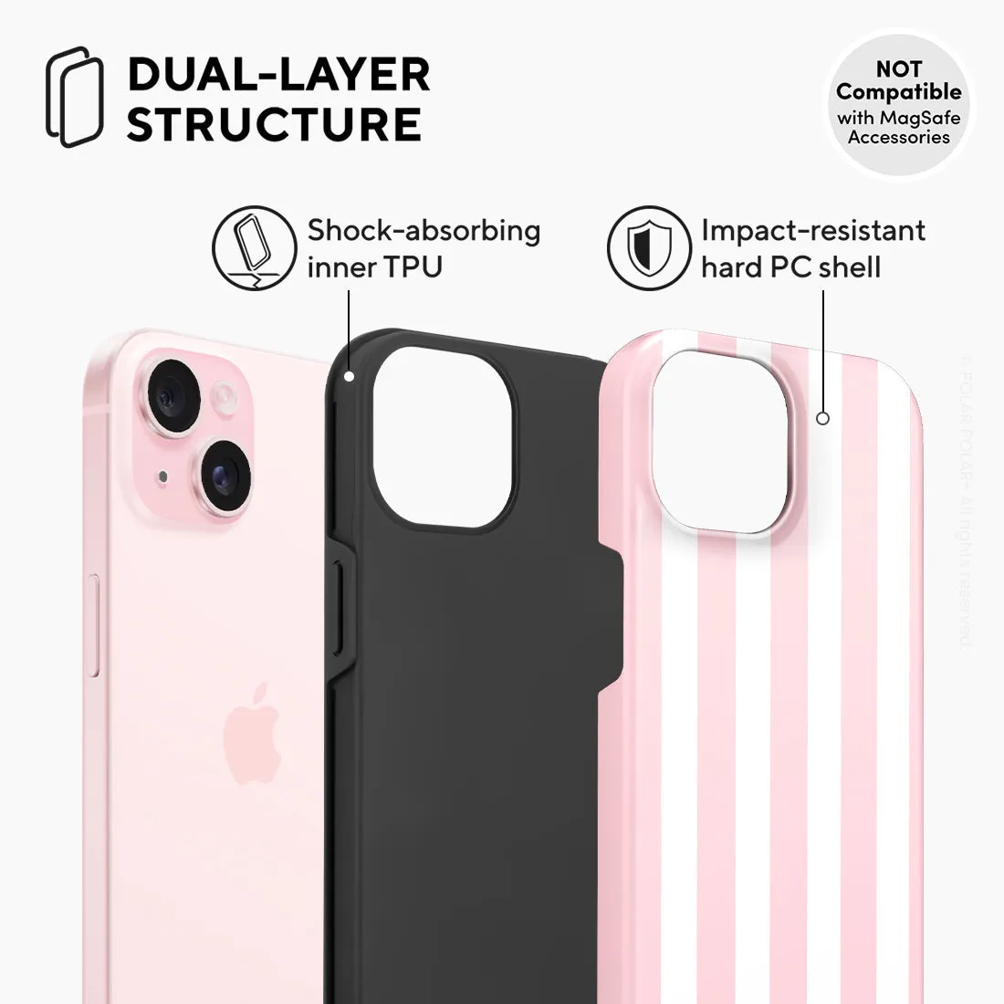 Baby Pink Stripe - iPhone 15 Case