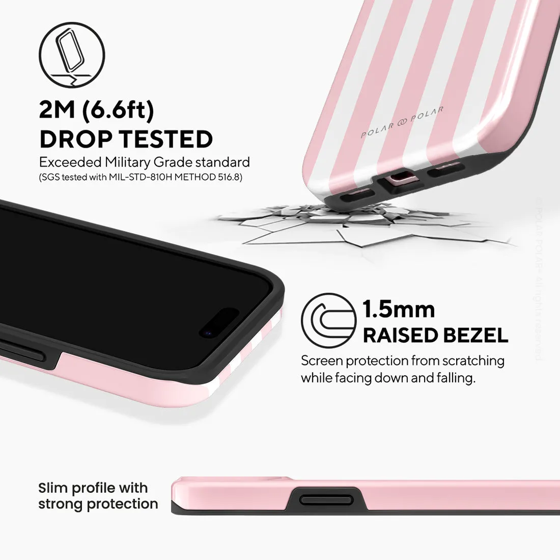 Baby Pink Stripe - iPhone 15 Case