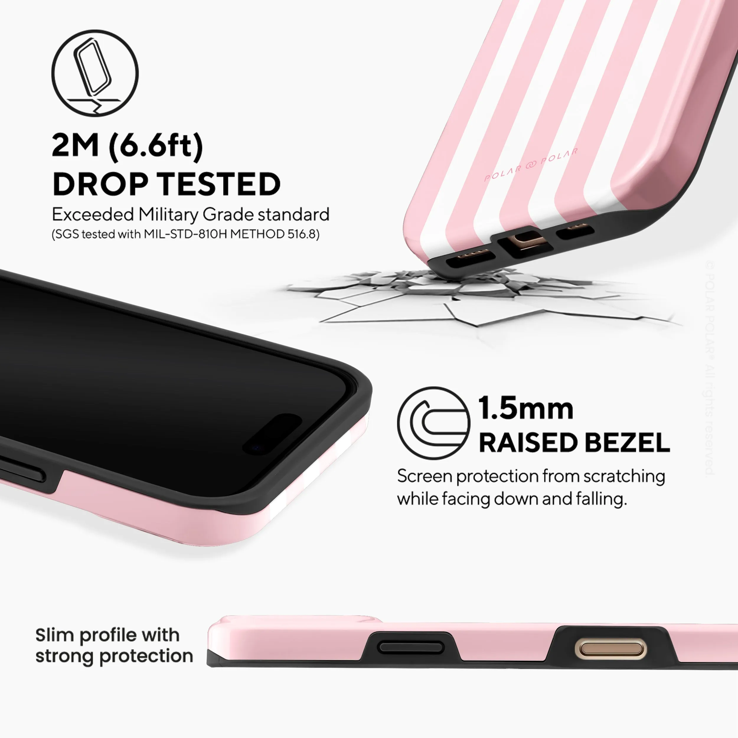 Baby Pink Stripe - iPhone 16 Pro Max Case