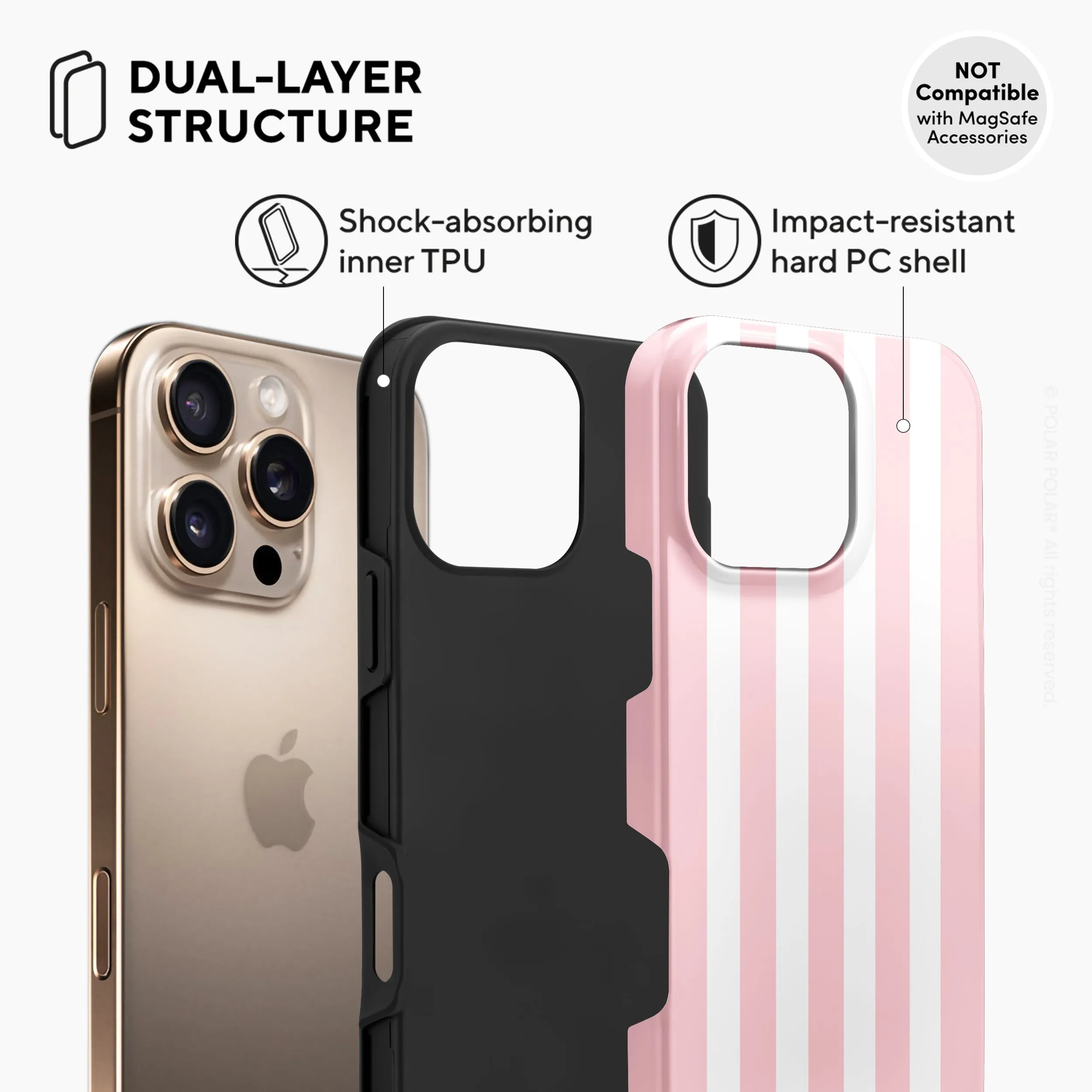 Baby Pink Stripe - iPhone 16 Pro Max Case