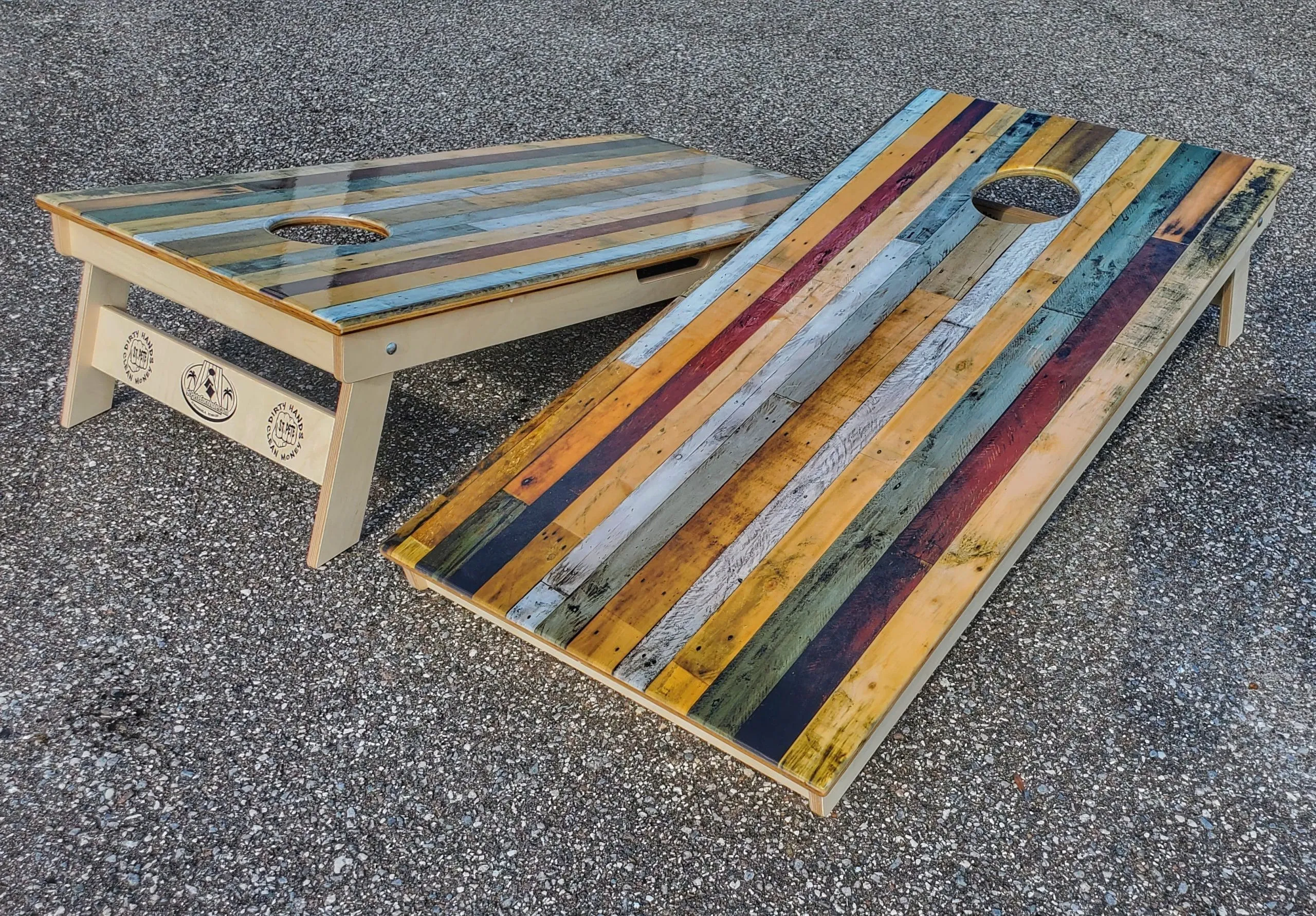 Barn Wood Direct Print Cornhole Boards