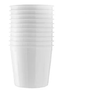 Basix 168 oz. Freezable Deli Food Storage Containers w/Lids - Package of 10 - Food Storage White