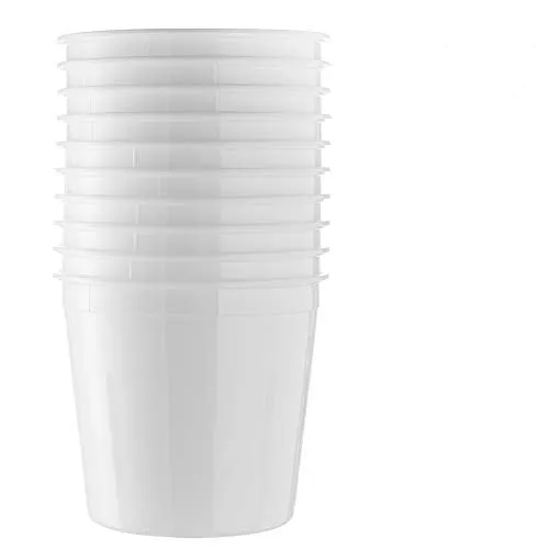 Basix 168 oz. Freezable Deli Food Storage Containers w/Lids - Package of 10 - Food Storage White