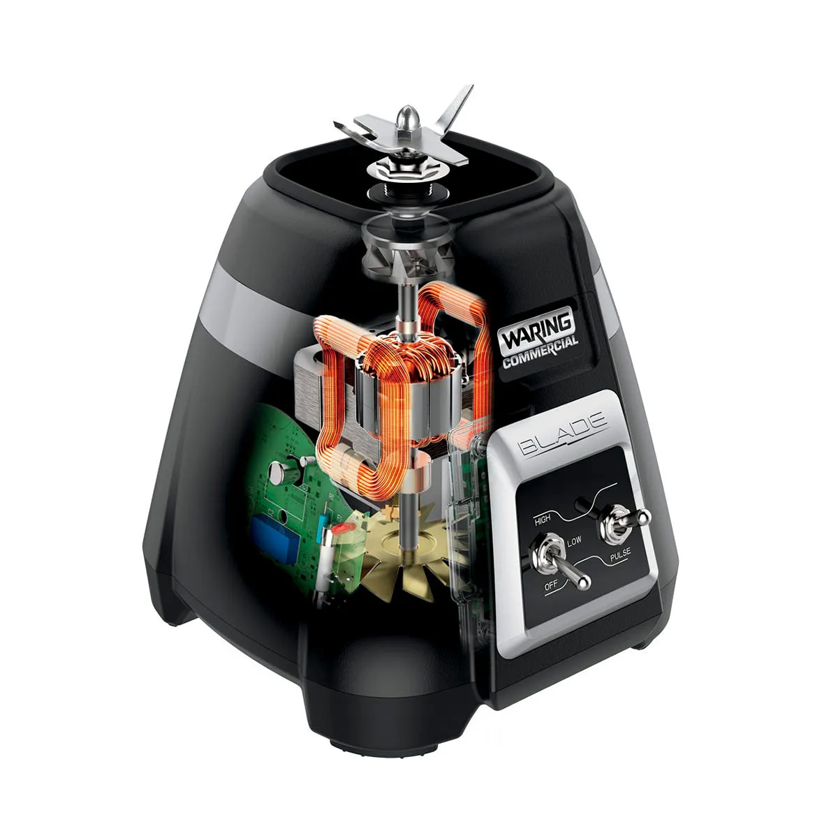 BB300 "Blade Series" Medium-Duty Blender with Toggle Switch & 48 oz Copolyester Jar by Waring Commercial