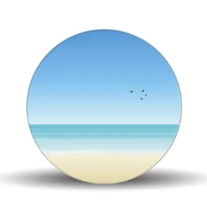 Beach <br>Glass Table Spinner 17.75"