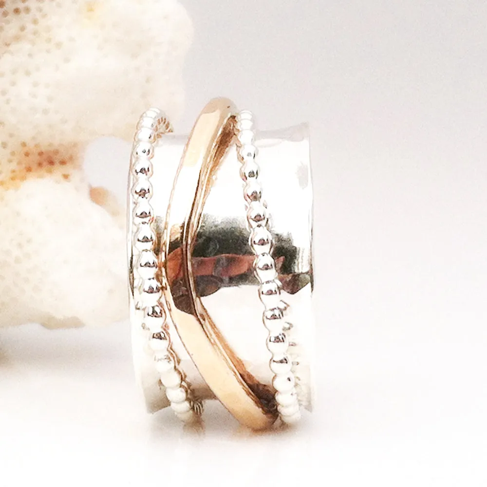 Beaded Wave Ring