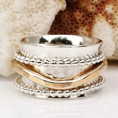 Beaded Wave Ring
