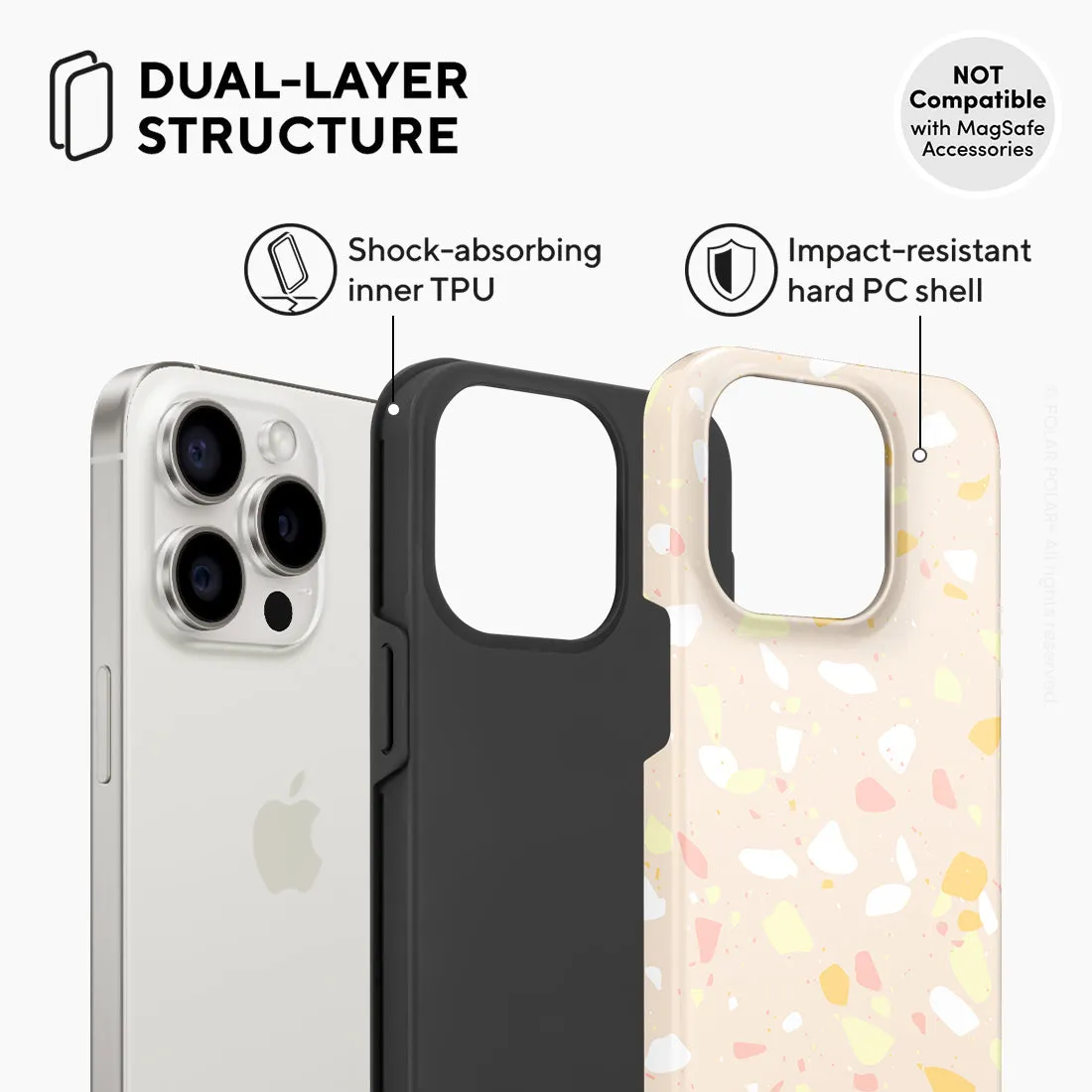 Beige Terrazzo - iPhone 15 Pro Case