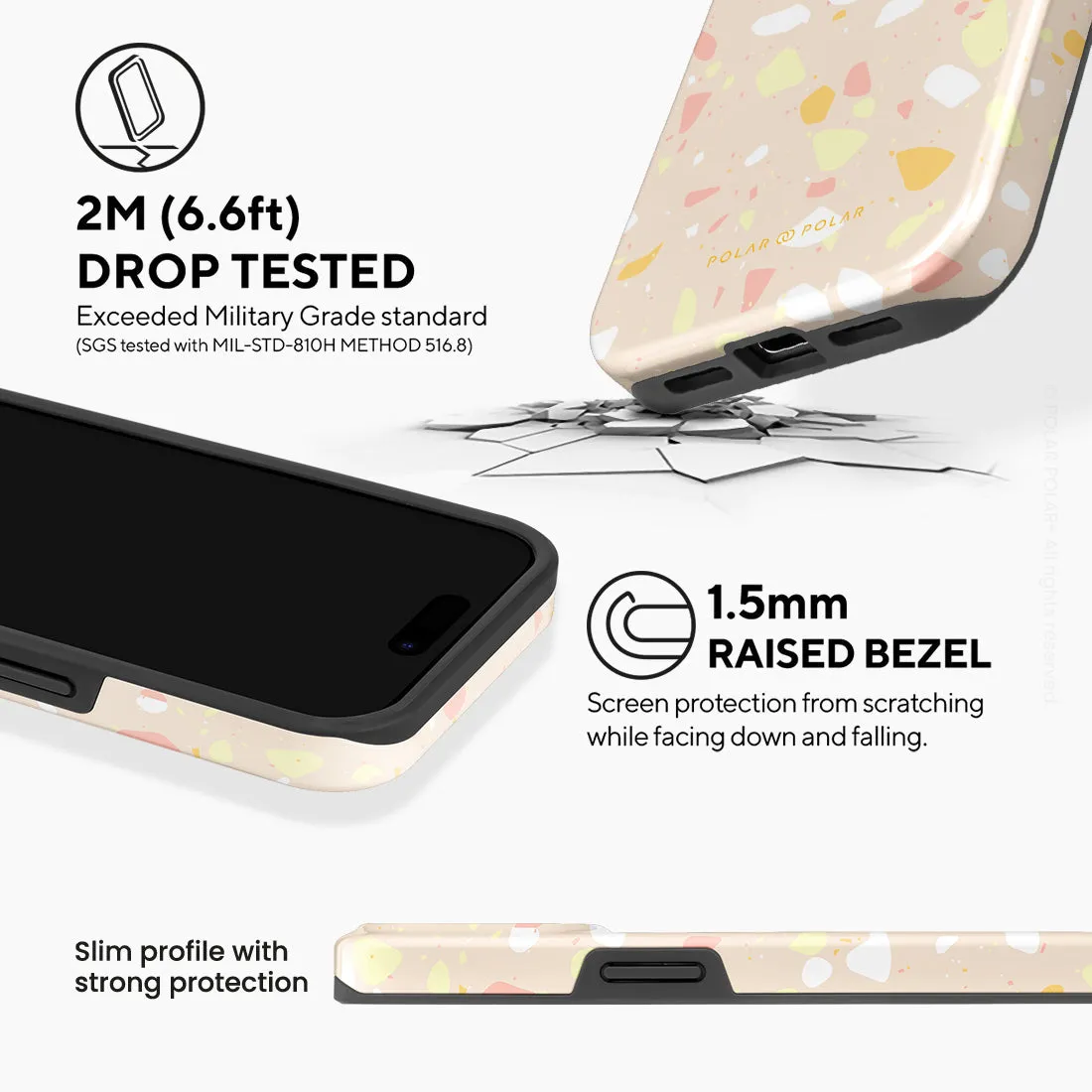 Beige Terrazzo - iPhone 15 Pro Case