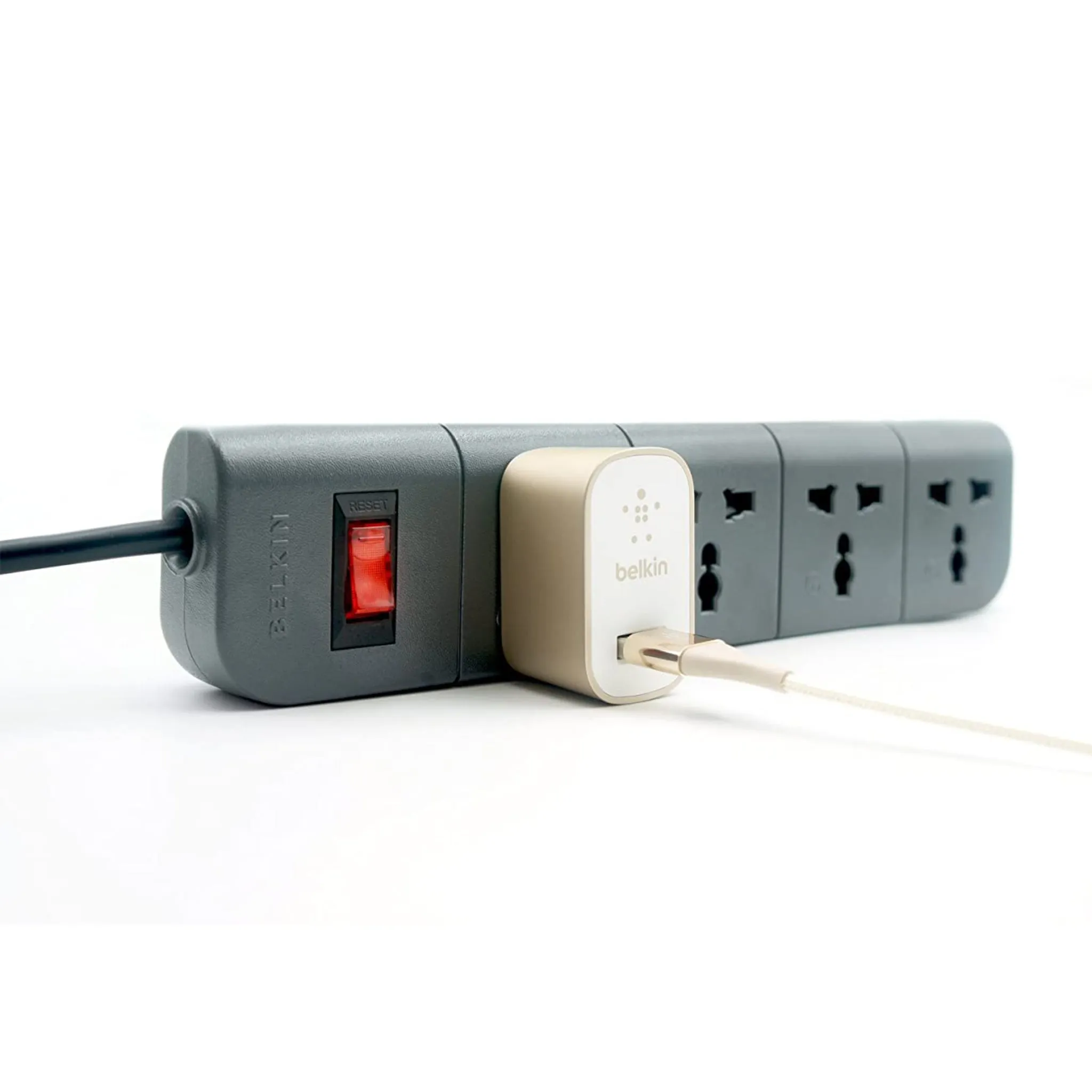 Belkin Universal Spike Guard, 4-socket, 5 ft Heavy Duty cable