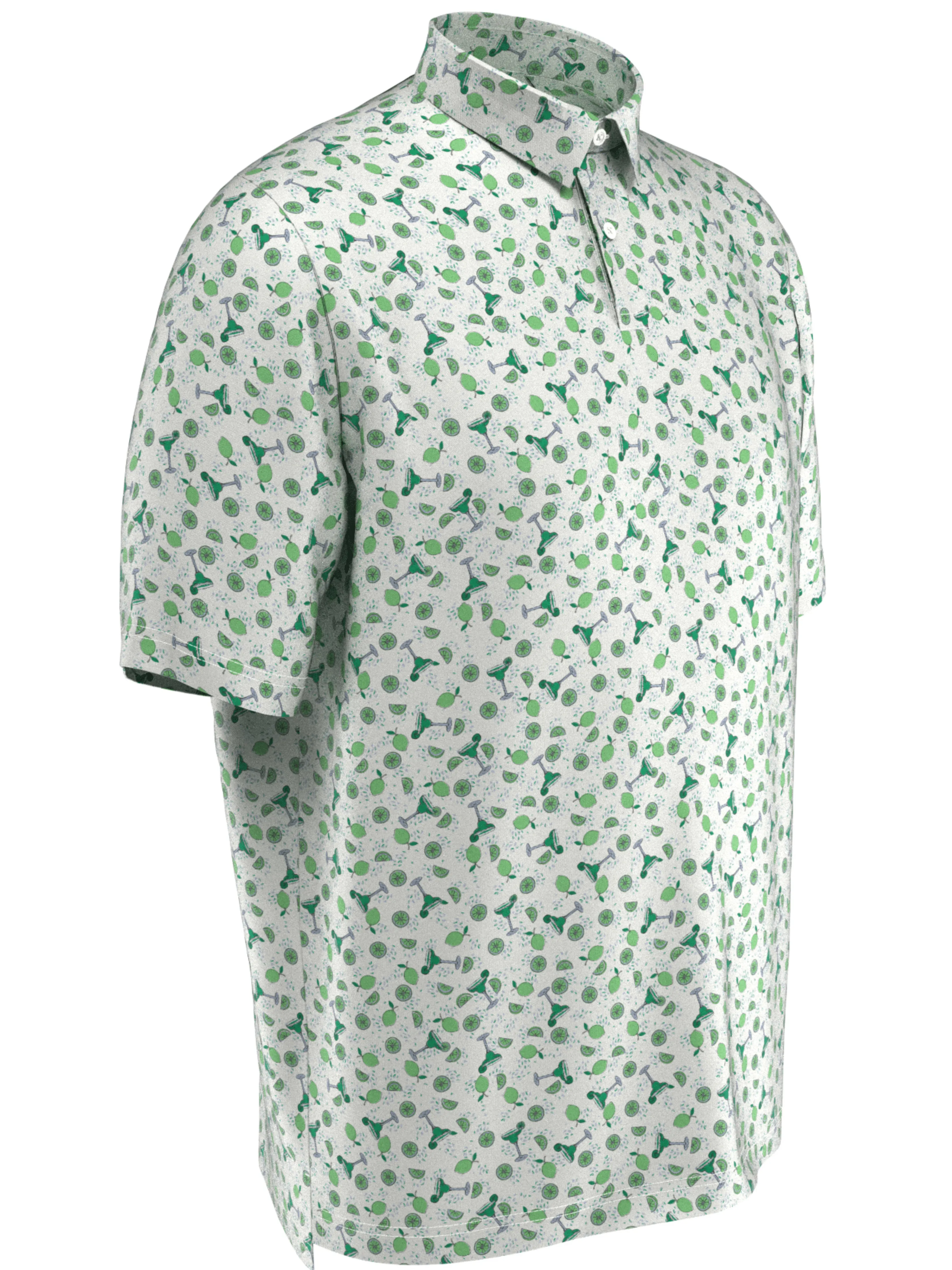 Big & Tall Ventilated Fuit Print Polo