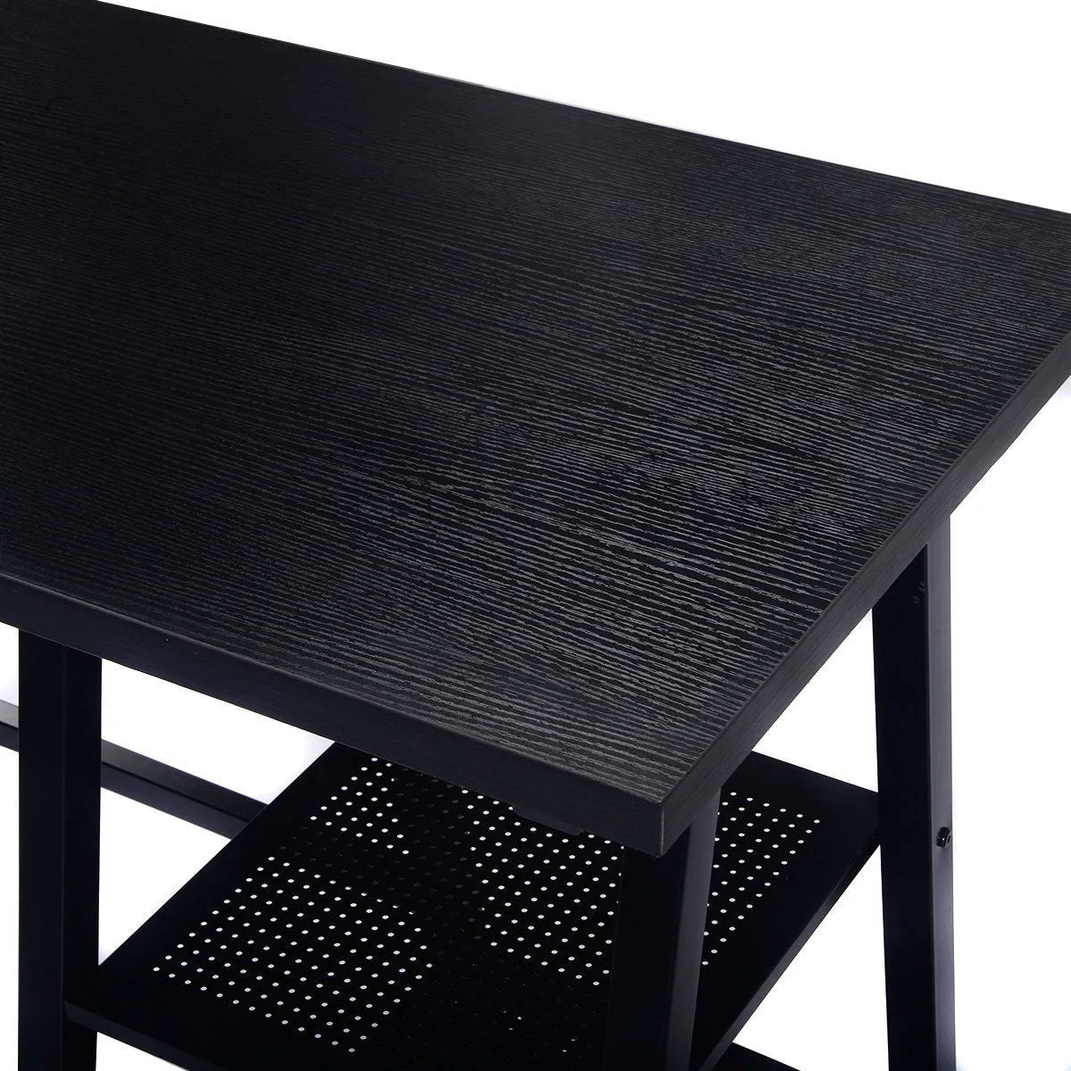 Black Home Office Laptop Computer Desk Writing Table