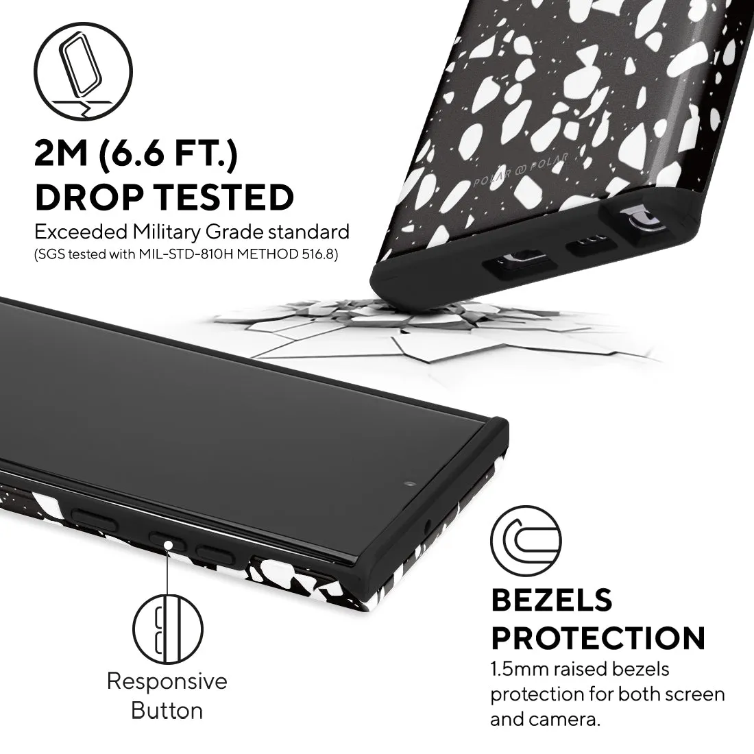 Black Rocky Road Terrazzo - Samsung Galaxy S22 Ultra 5G Case