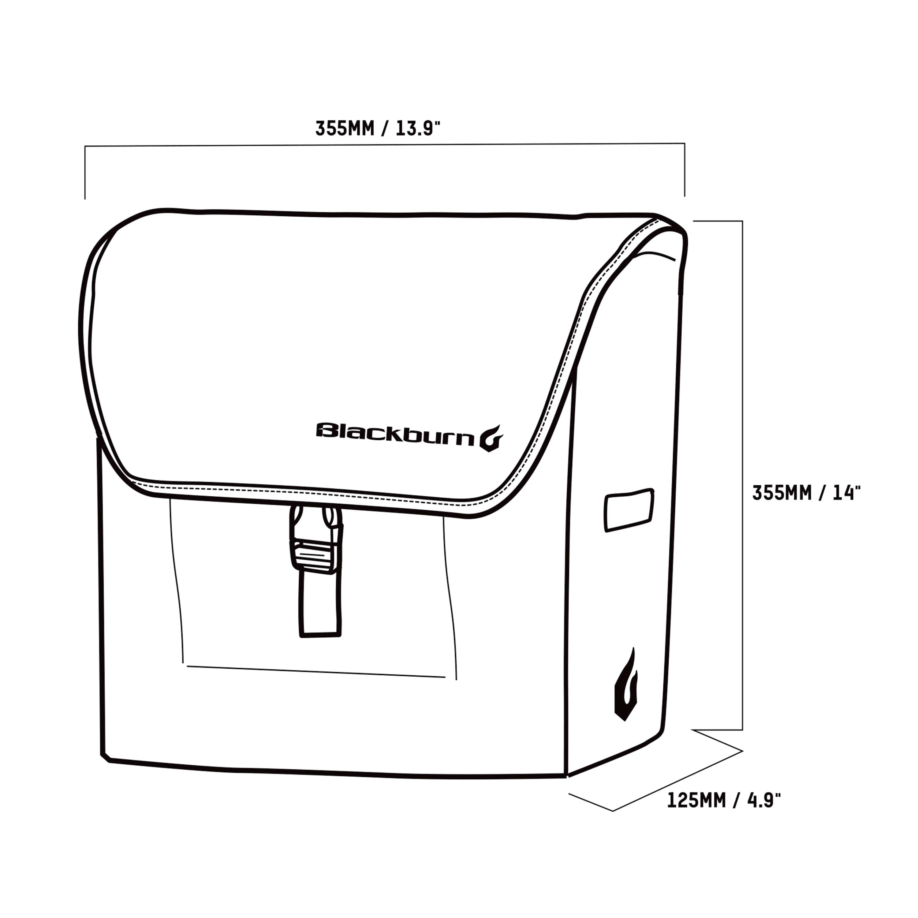 Blackburn Bag Local Pannier - Refresh - Black