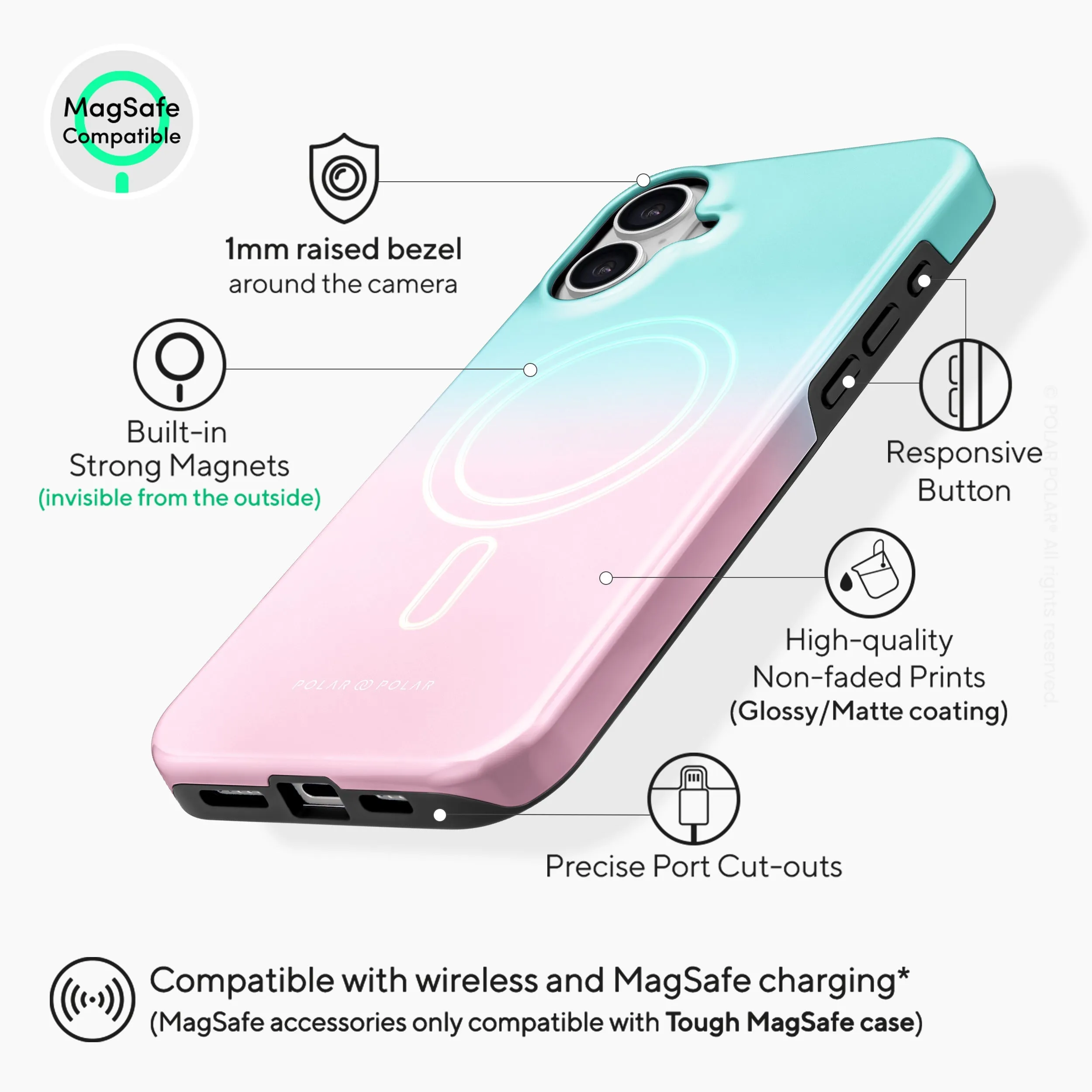 Blue Pink Pastel - iPhone 16 Plus Case