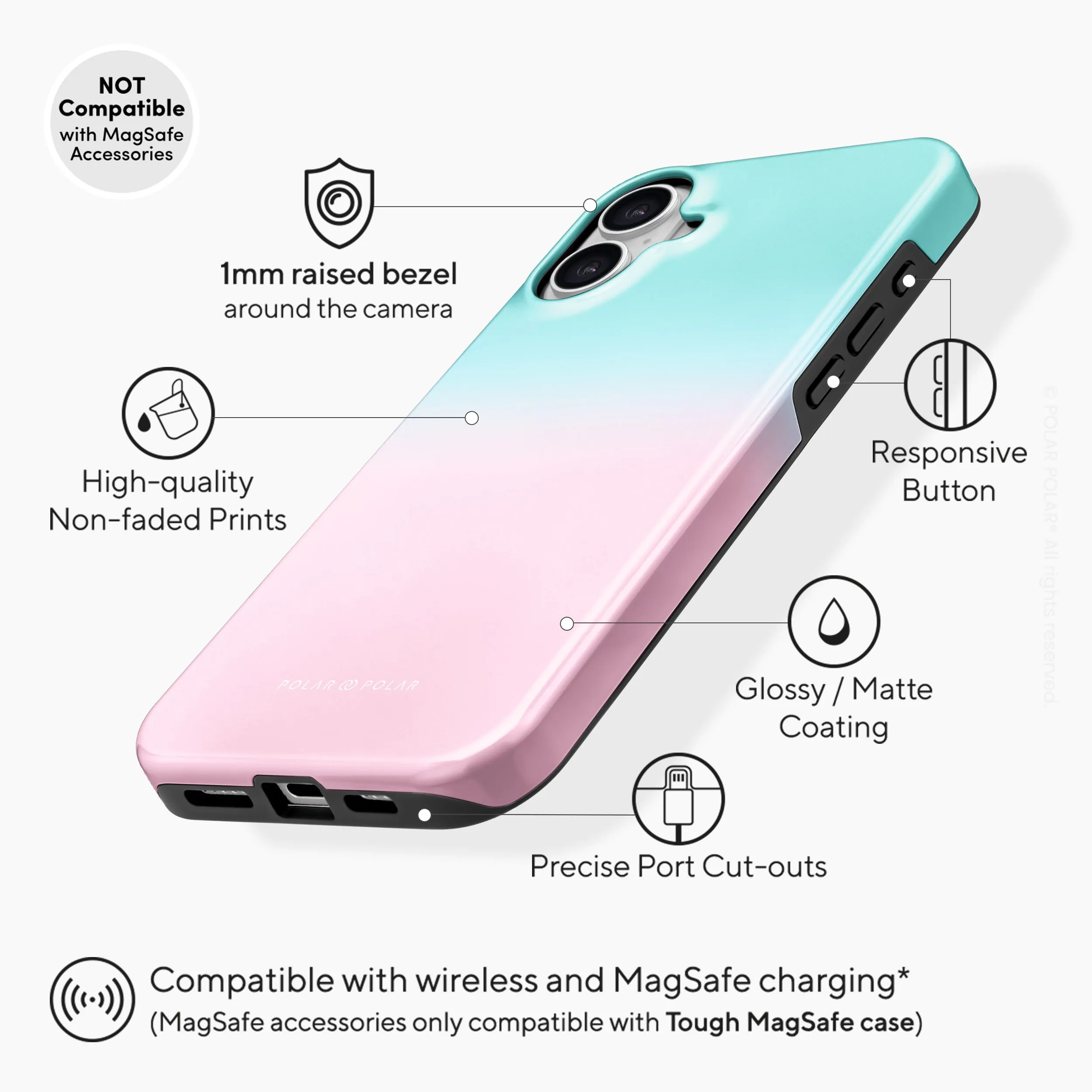 Blue Pink Pastel - iPhone 16 Plus Case