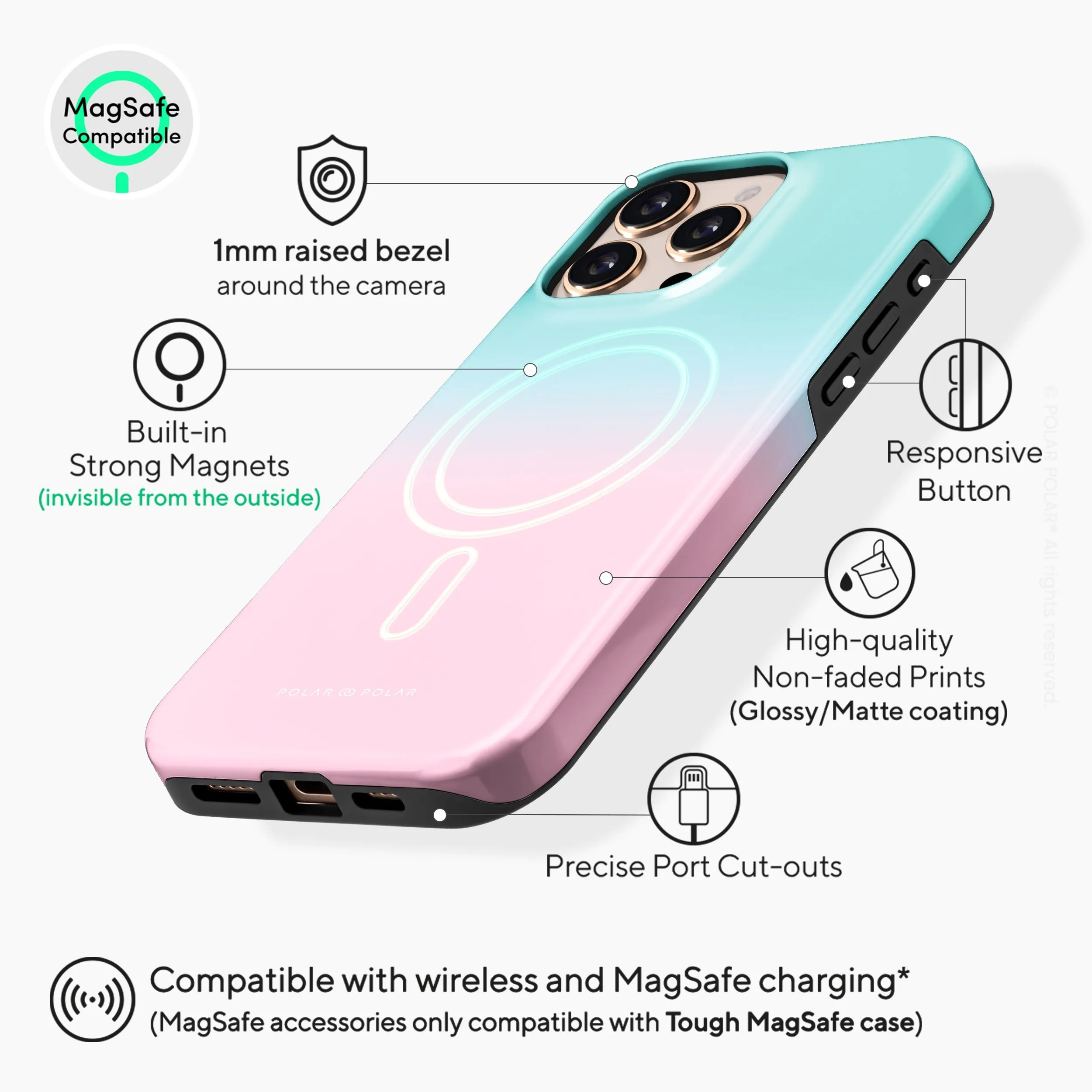 Blue Pink Pastel - iPhone 16 Pro Max Case