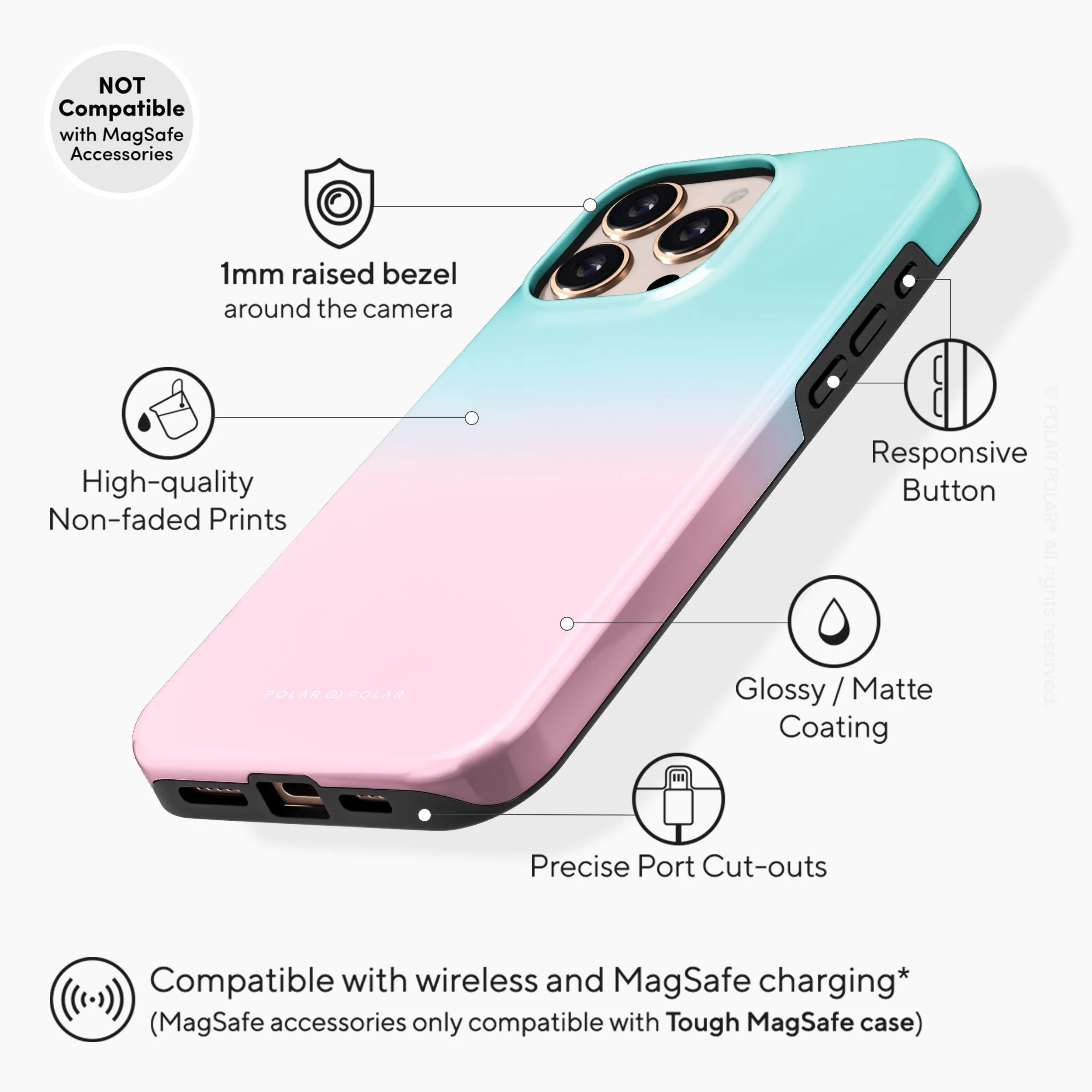 Blue Pink Pastel - iPhone 16 Pro Max Case