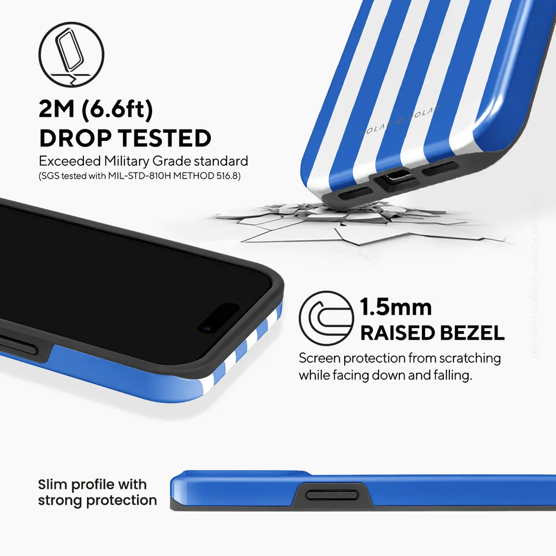 Blue Stripe Custom - iPhone 15 Pro Case