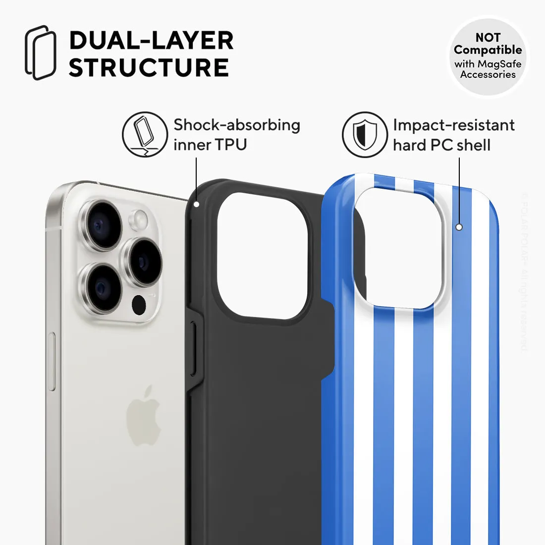 Blue Stripe Custom - iPhone 15 Pro Case