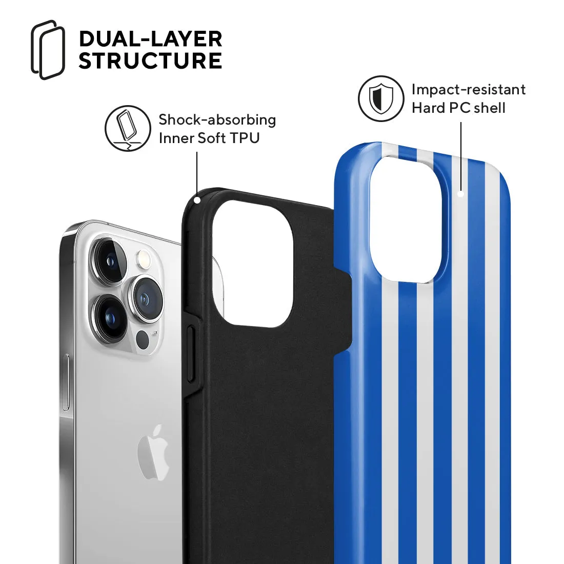 Blue Stripe - iPhone 13 Pro Max Case
