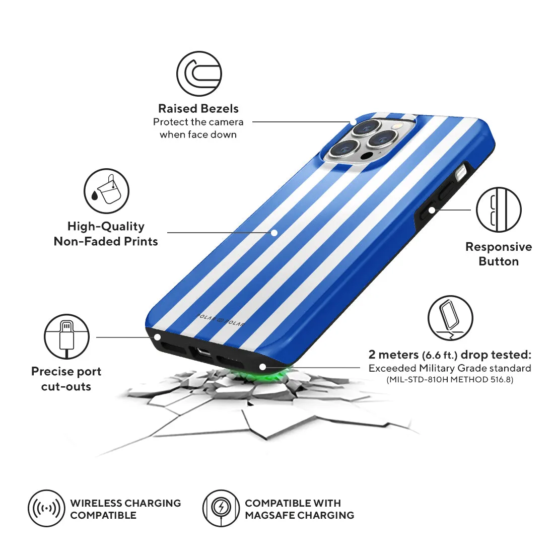 Blue Stripe - iPhone 13 Pro Max Case