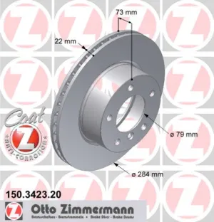 BMW Brake Disc Front Ventilated E87 34116764629 34116854996