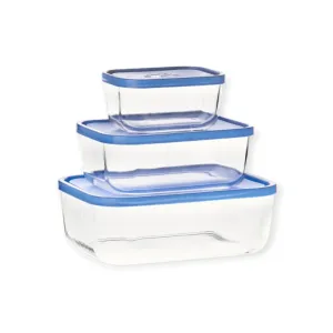 Borgonovo Igloo Rectangular Food Storage Containers, Set Of 3