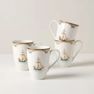 British Colonial Tradewind Mugs, Set of 4