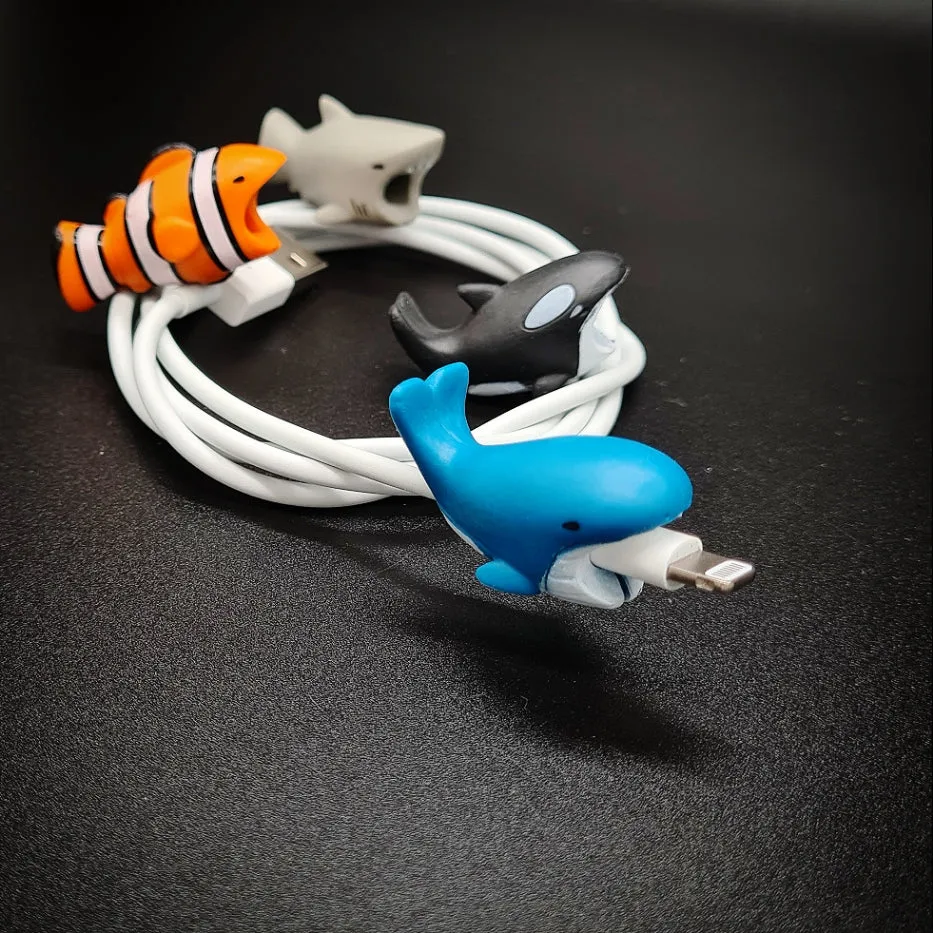 Cable Protector: Shark, Nemo, Orca, Whale Shark & Dolphin