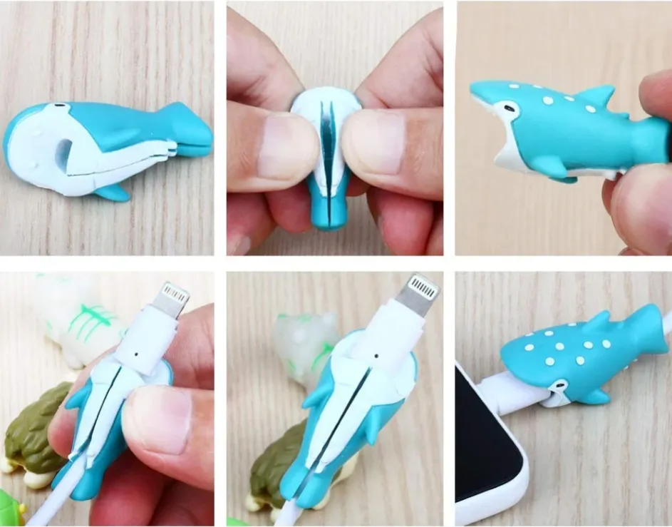 Cable Protector: Shark, Nemo, Orca, Whale Shark & Dolphin