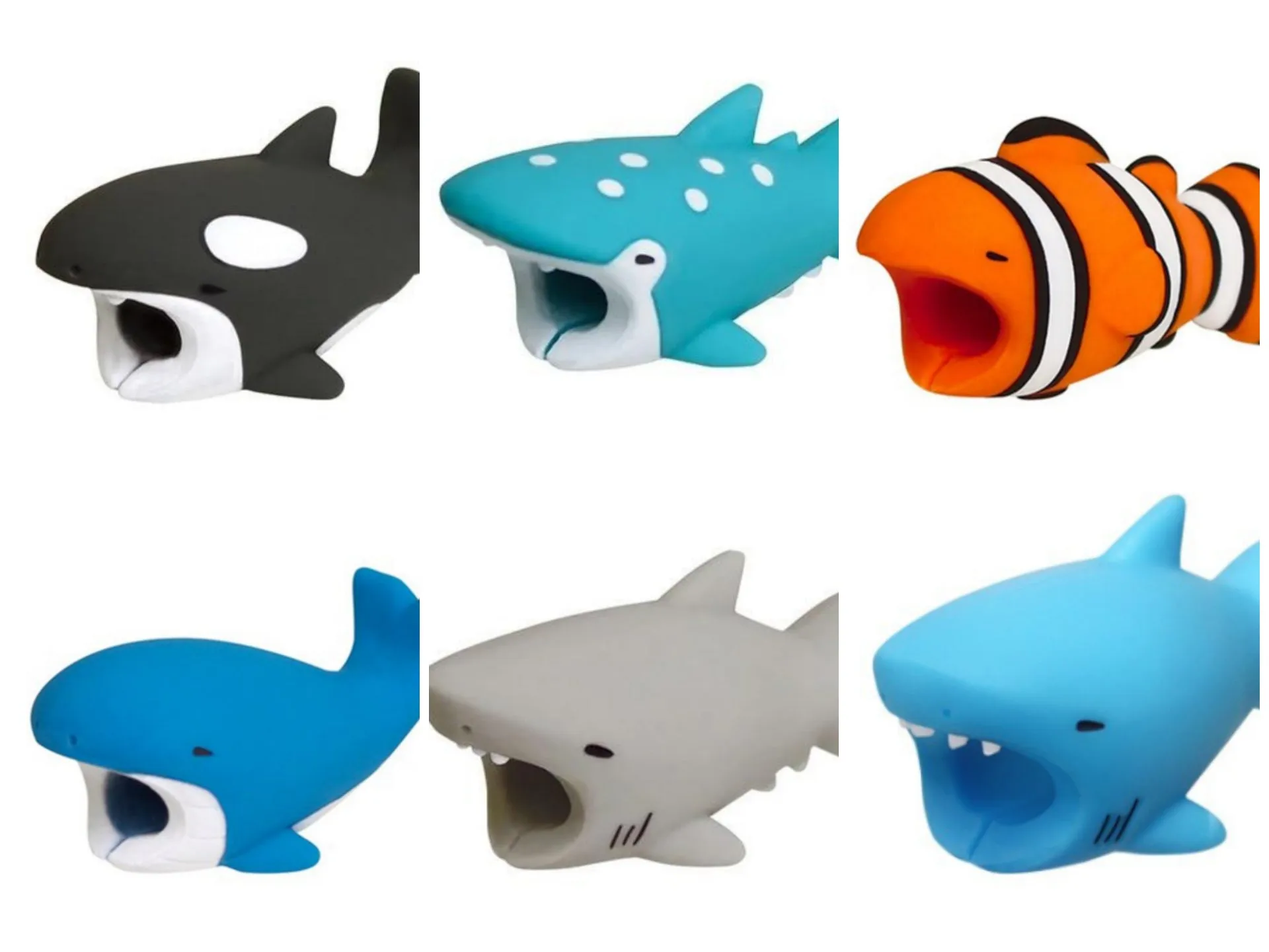 Cable Protector: Shark, Nemo, Orca, Whale Shark & Dolphin