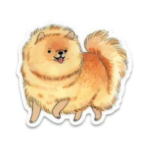 Cactus Club Pomeranian Sticker