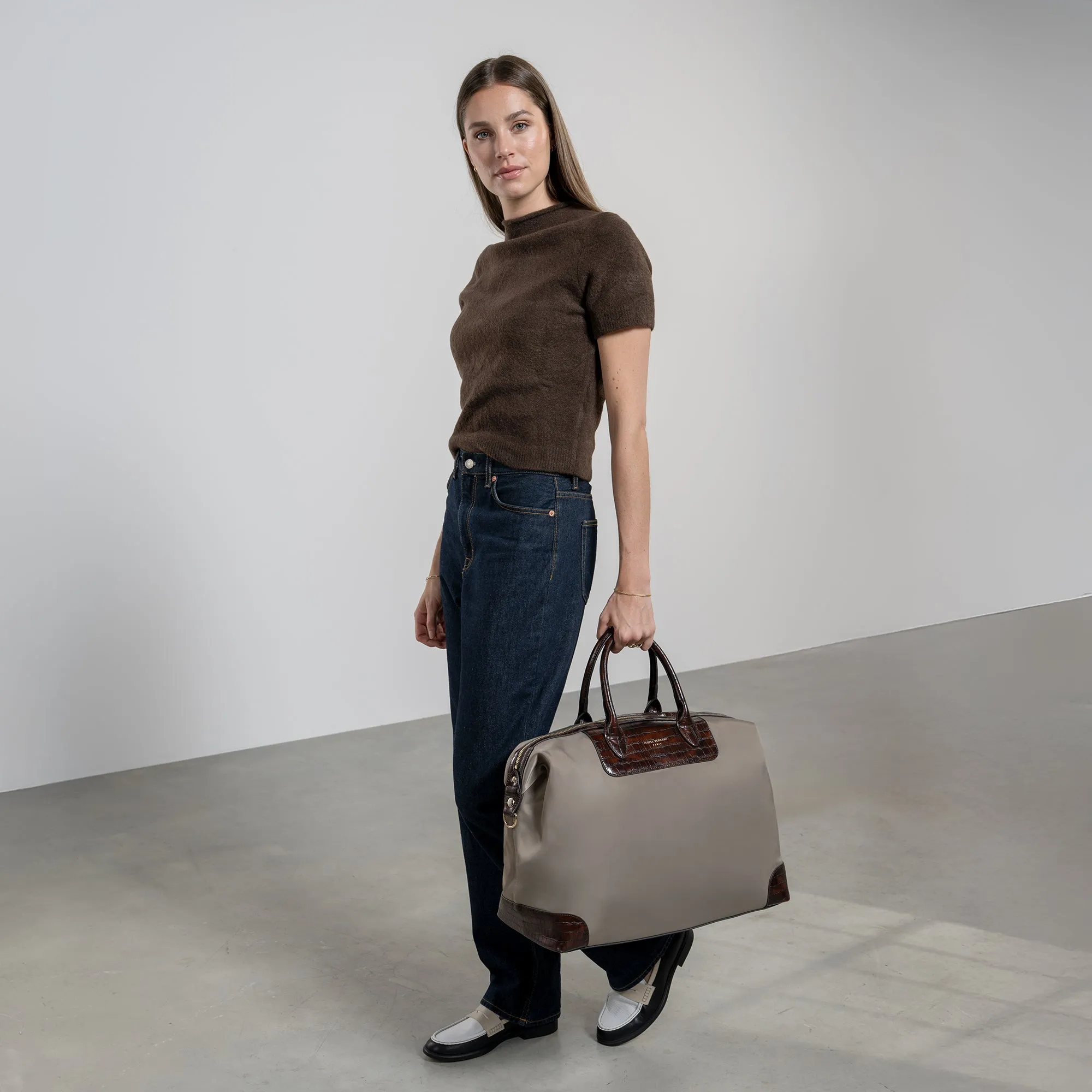 Cadeau d'Isabel taupe back pack and weekend bag small