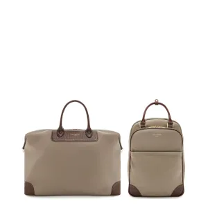 Cadeau d'Isabel taupe back pack and weekend bag small