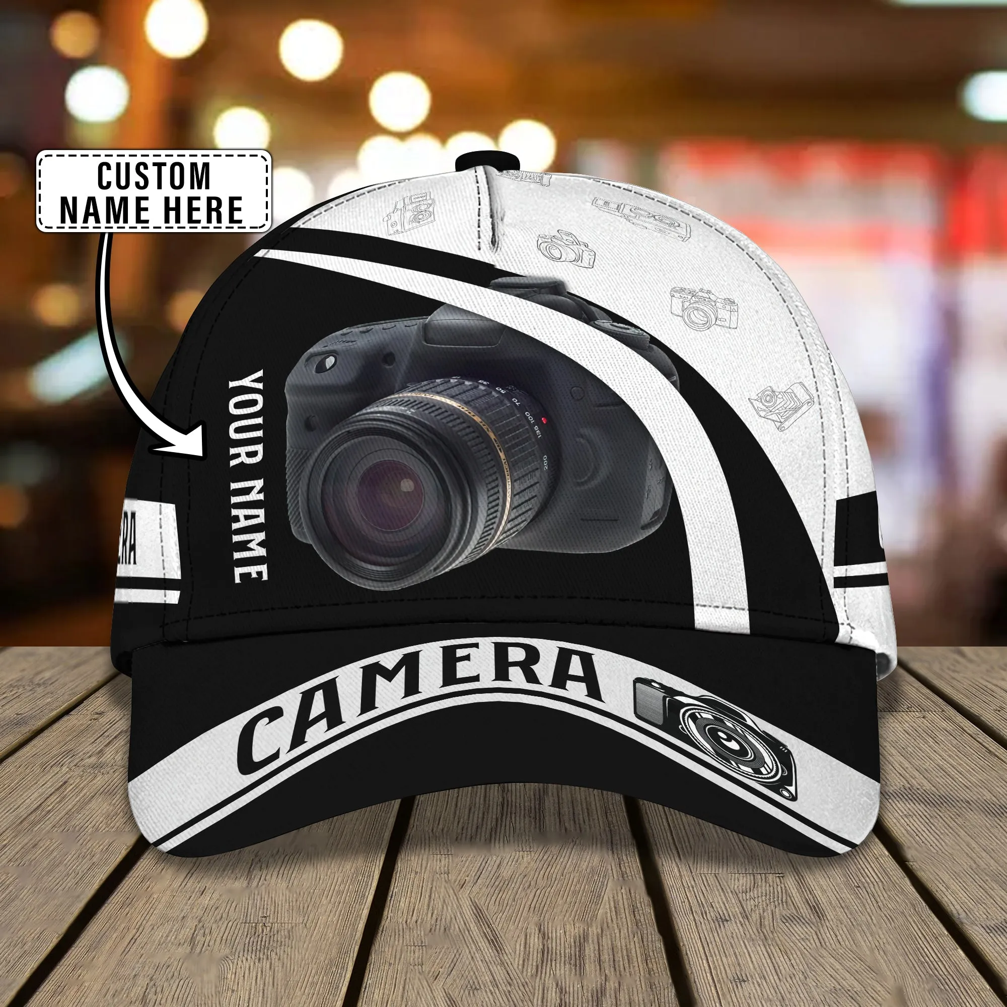 Camera C - Personalized Name Cap