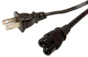 Camson Universal 6 Foot Unpolarized Power Cord UL Approved, 18-AWG/2C, SPT-2, 125V/7A